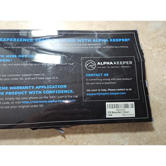 Alpha Keeper RFID Money Travel Belt‎ Passport Holder Fanny Pack Silver New - Picture 7 of 7